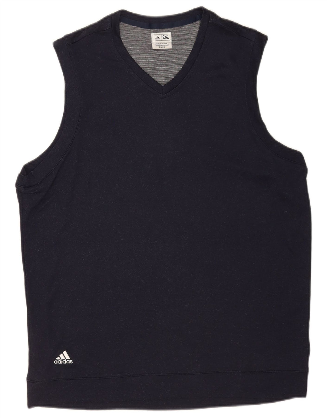 Adidas Débardeur pour homme en nylon bleu marine Taille L