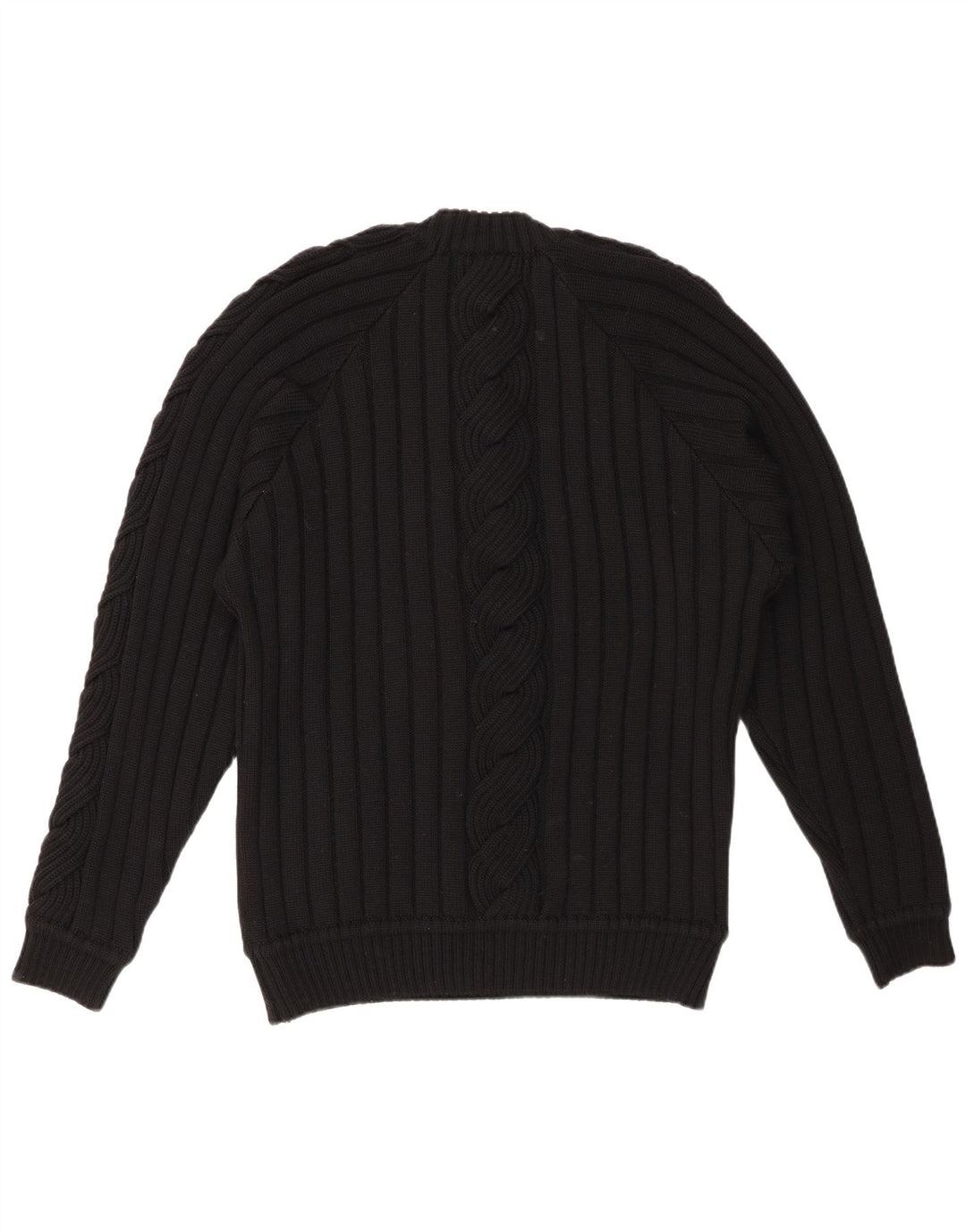 VINTAGE Pull ras du cou pour femme UK 20 2XL Noir