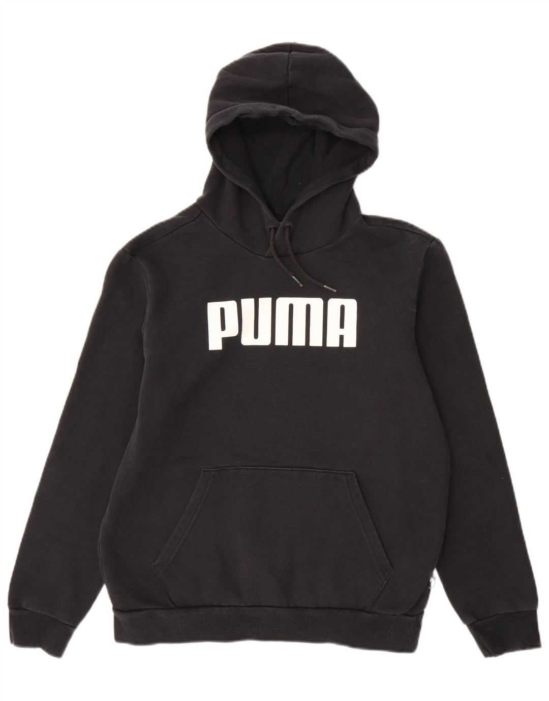 PUMA Pull à capuche graphique pour hommes, petit, en coton noir