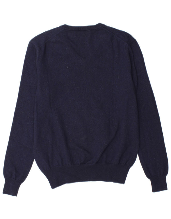 Polo Ralph Lauren Womens V-Neck Jumper Sweater UK 10 Small Navy Blue