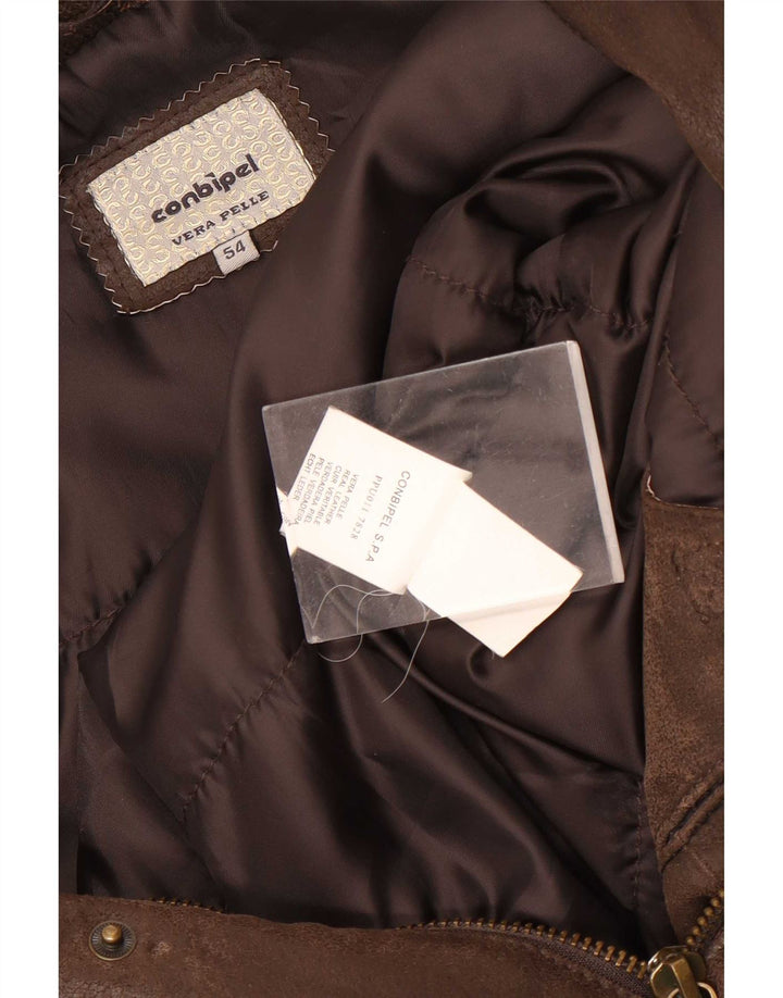 Conbipel Veste Bomber Daim Homme IT 54 XL Cuir Marron