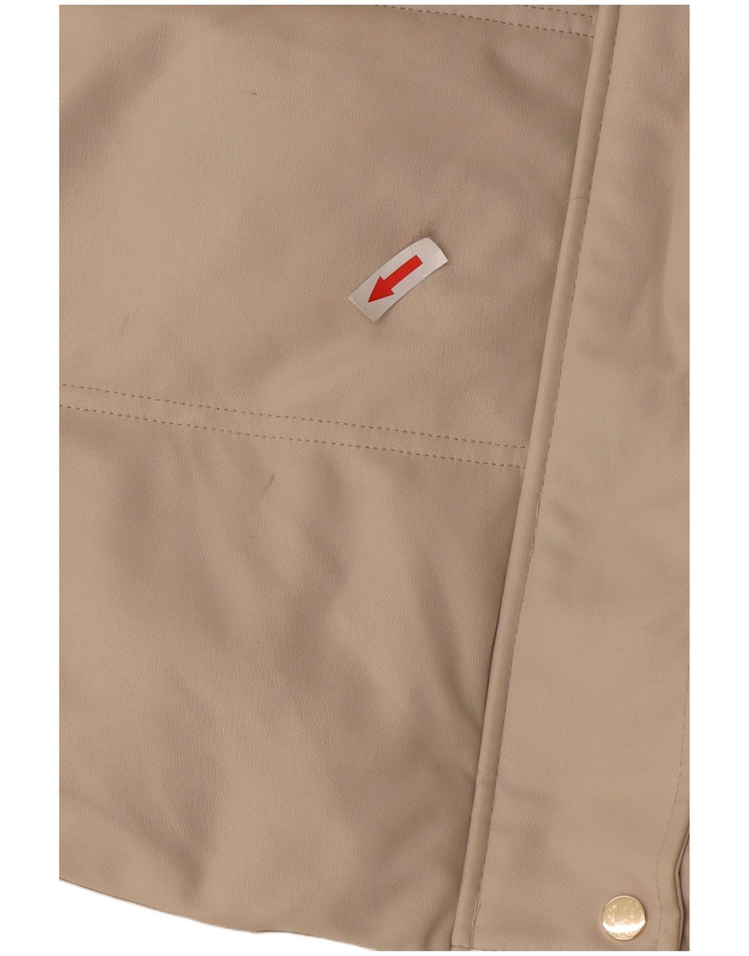 Zara Veste matelassée à capuche sans manches pour femme UK 14 Polyester beige moyen