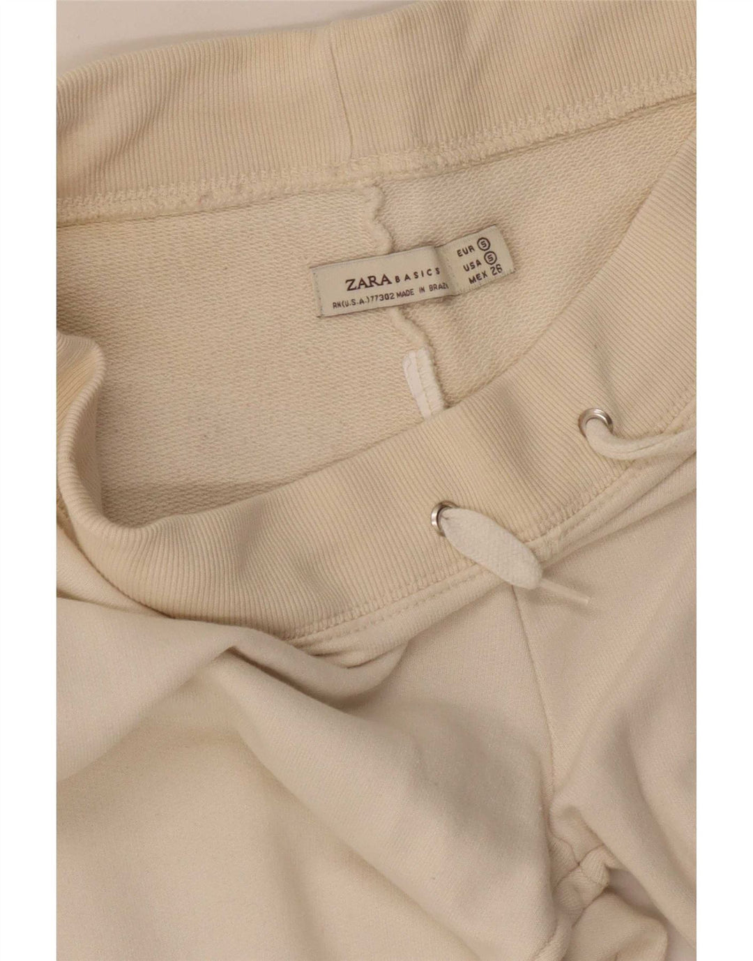 Pantalon de survêtement Zara Femme UK 8 Small Off White