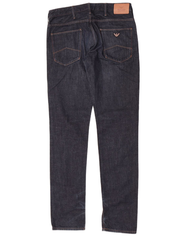 Armani Jeans Slim Homme W31 L33 Bleu Marine Coton