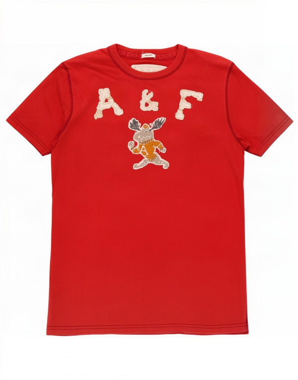 Abercrombie & Fitch T-shirt graphique musculaire pour homme 2XL en coton rouge