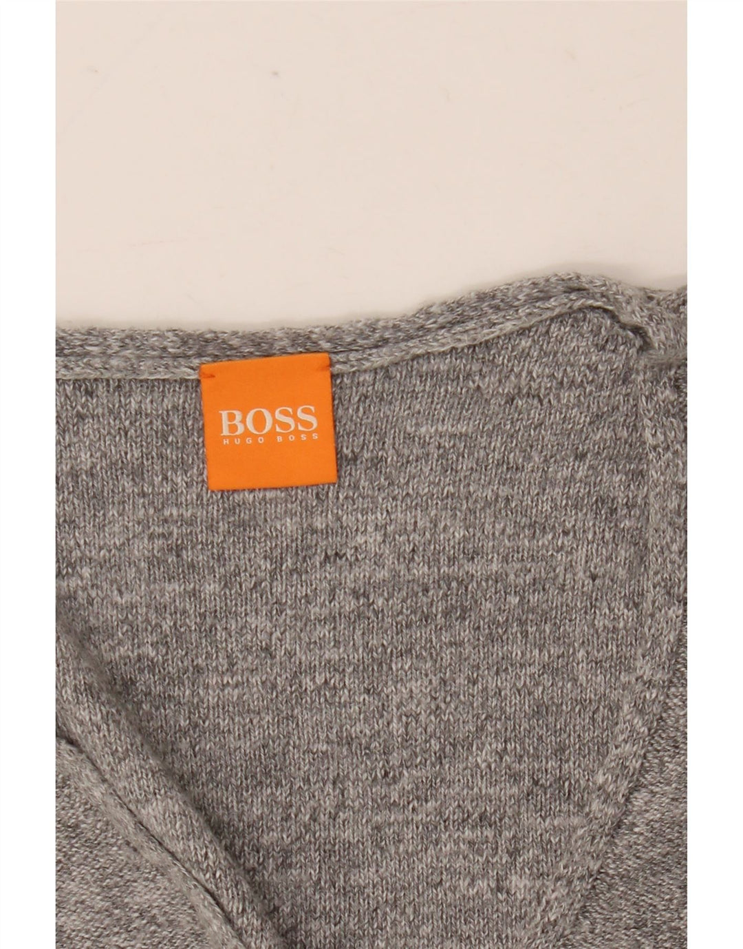 Hugo Boss Homme Pull col V XL Gris Coton