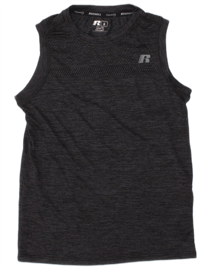 RUSSELL ATHLETIC Débardeur Dri-Power pour Garçon 7-8 Ans Gris Moyen Chiné