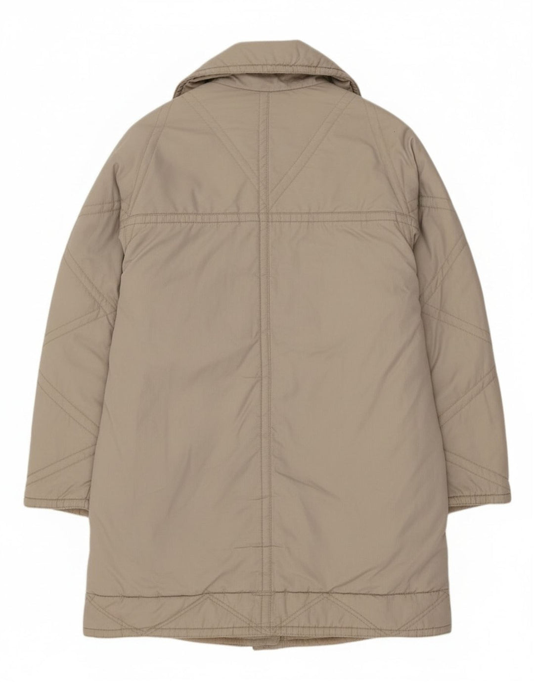 vintage Femme Manteau surdimensionné EU 40 Polyester Beige Moyen