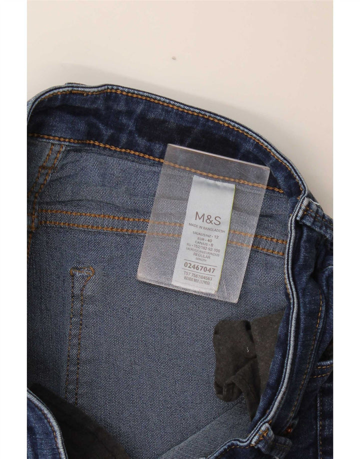 Marks & Spencer Jean Bootcut Rose pour Femme UK 12 Moyen W32 L29 Coton Bleu