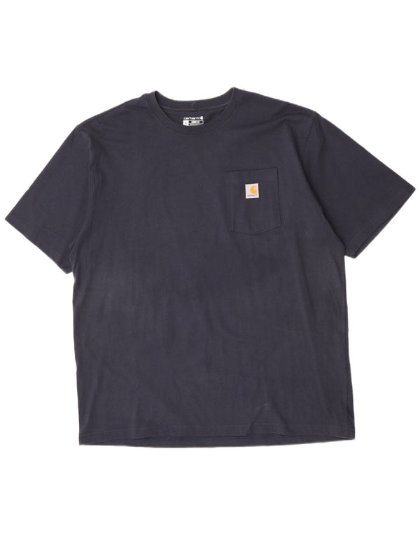 Carhartt T-shirt coupe ample pour homme XL en coton bleu marine