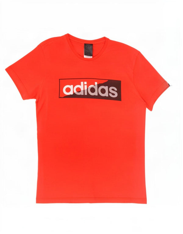 Adidas Mens Graphic T-Shirt Top Petit Rouge Coton
