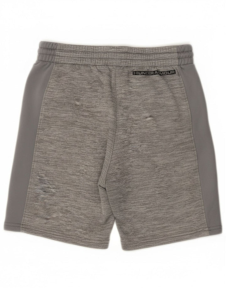 Under Armour Short de Sport Graphique Garçon 9-10 Ans Gris Moyen Moucheté