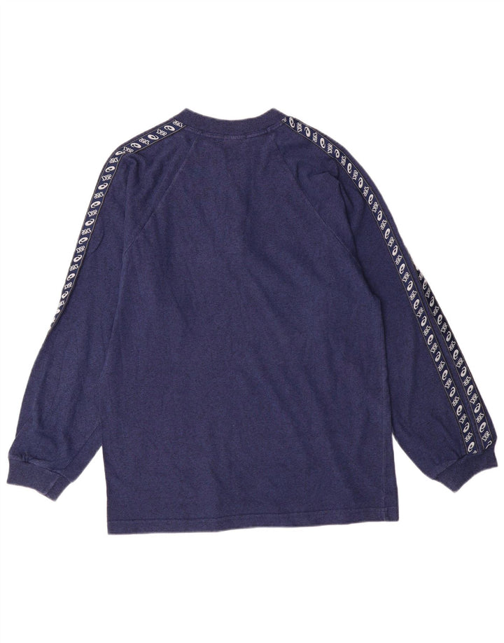 Asics Haut à manches longues pour homme en coton bleu marine moyen