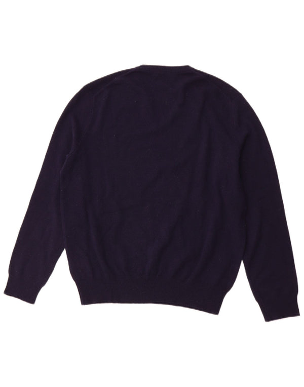 POLO RALPH LAUREN Pull Col V Homme Bleu Marine Moyen Laine Mérinos