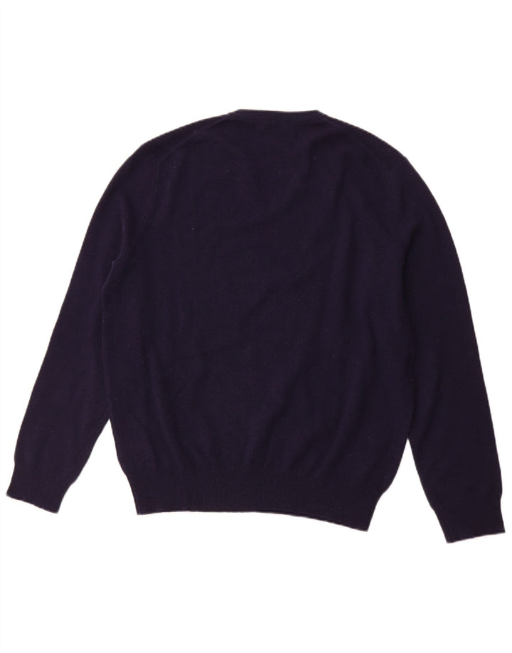 POLO RALPH LAUREN Pull Col V Homme Bleu Marine Moyen Laine Mérinos