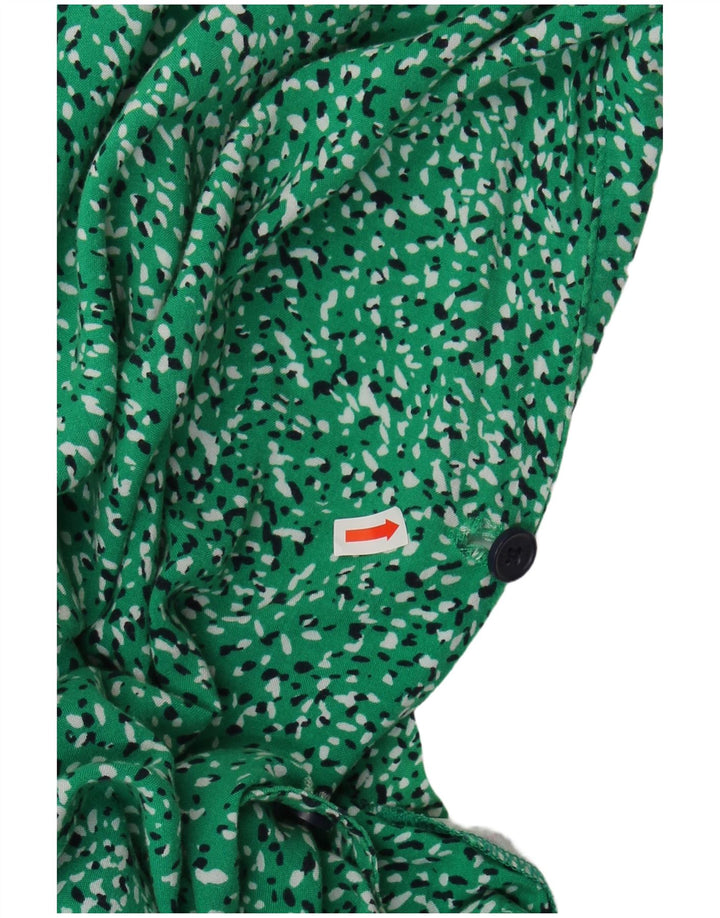 JOULES Robe chemise à manches courtes pour femme UK 18 XL Viscose à pois vert