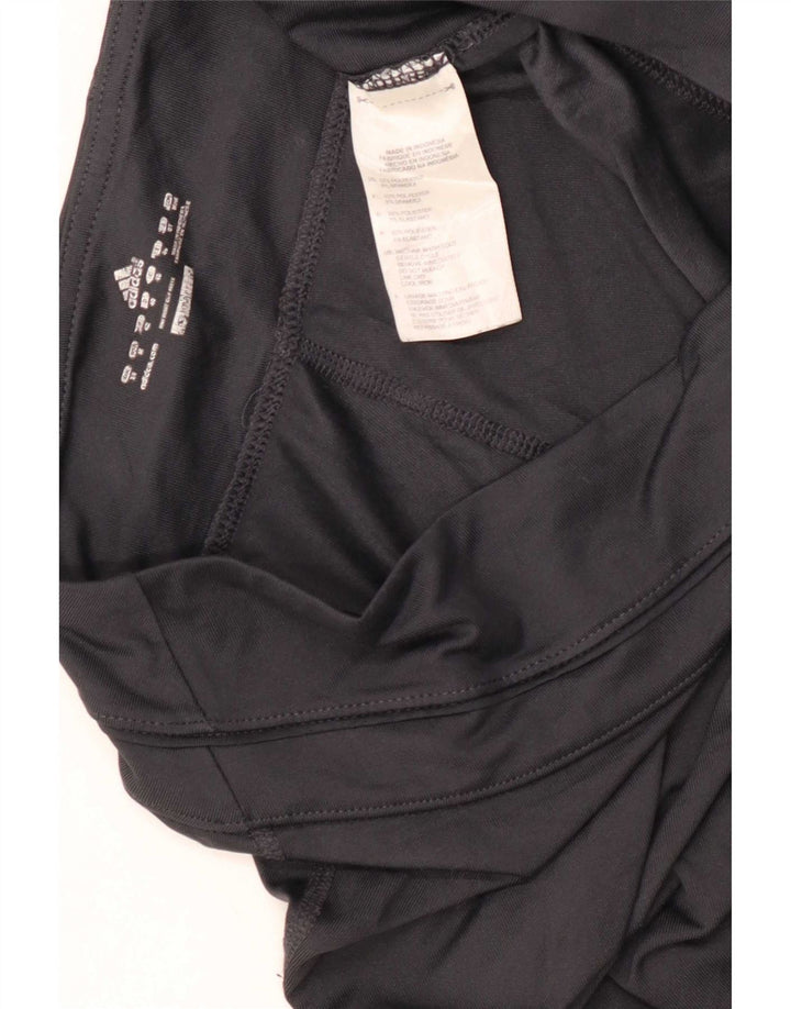 Adidas Climalite Leggings UK 14 Polyester Gris Moyen Femme