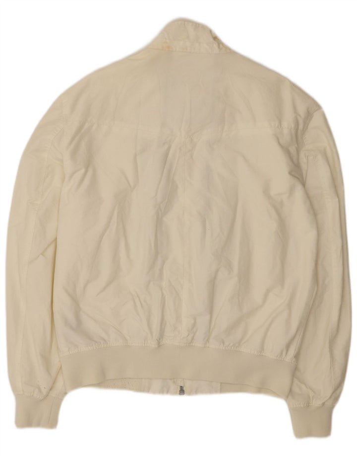 REFRIGUE Veste Bomber Homme UK 44 2XL Blanc Cassé Coton
