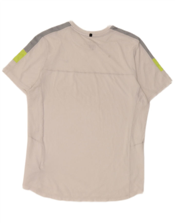 Nike T-shirt Dri Fit pour homme en polyester color block blanc moyen