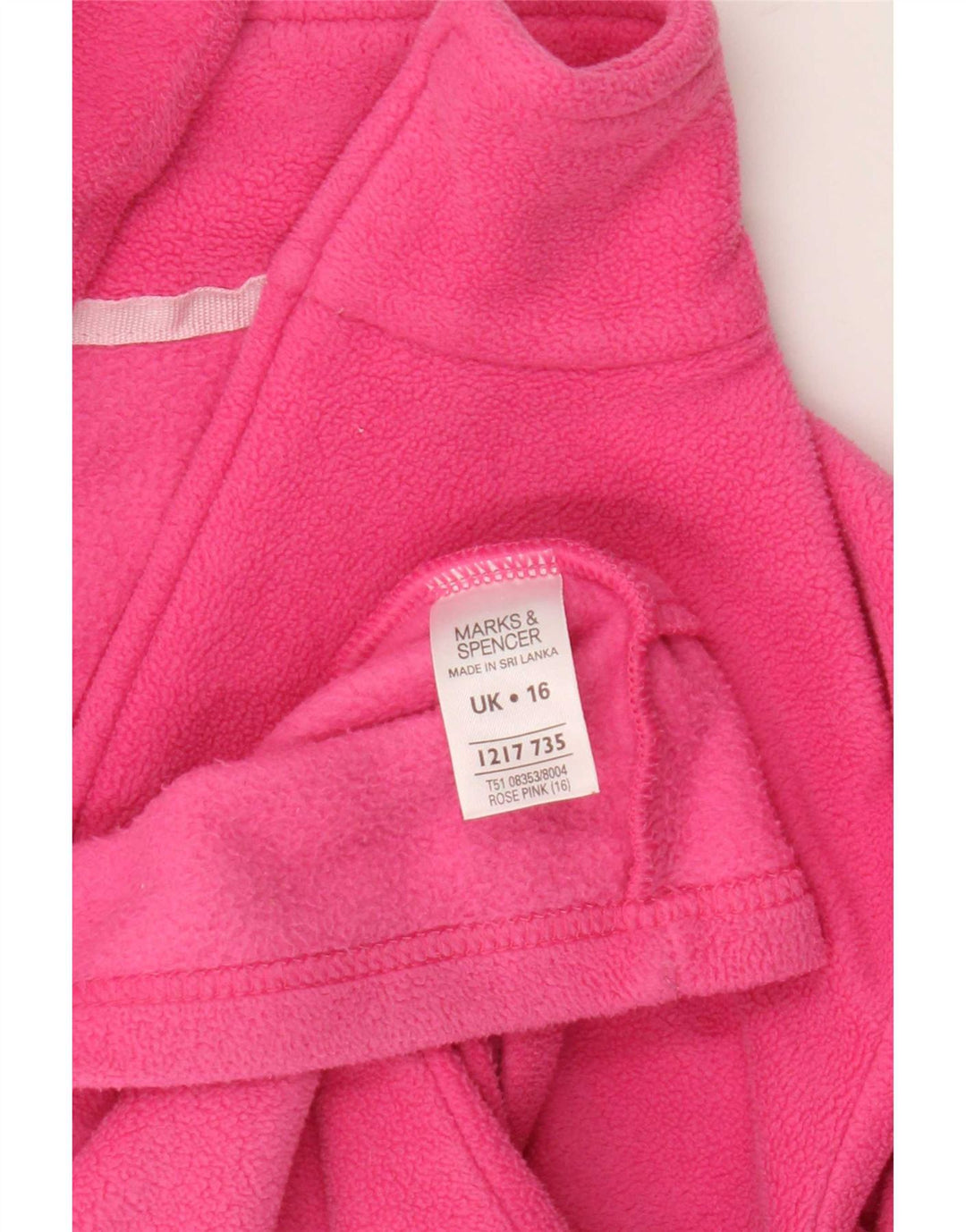 Marks & Spencer Veste polaire pour femme UK 16 Large Rose Polyester