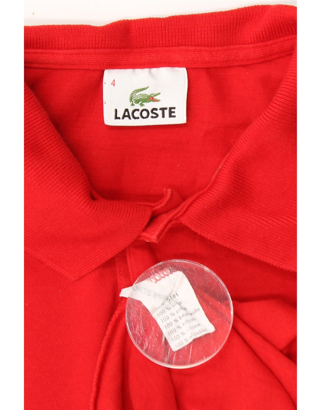 Lacoste Polo Homme Taille 4 Coton Rouge Moyen
