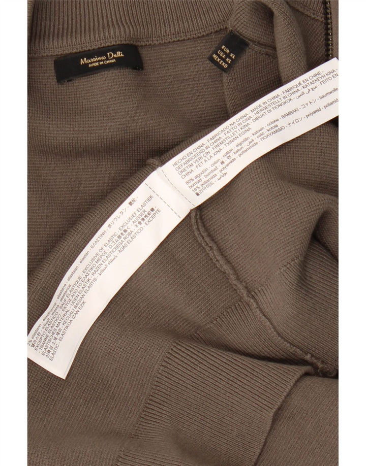 Massimo Dutti Cardigan Homme Pull XL Gris Coton