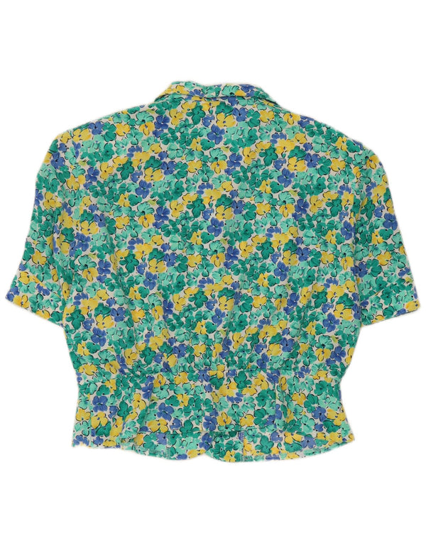 MARKWALD Chemisier court à manches courtes pour femme IT 42 Vert moyen floral