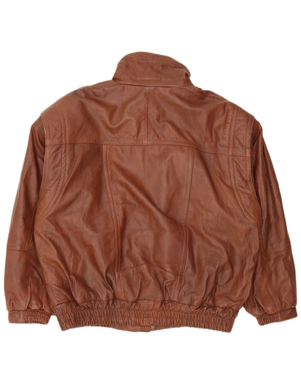veste en cuir homme vintage UK 40 Grand Marron