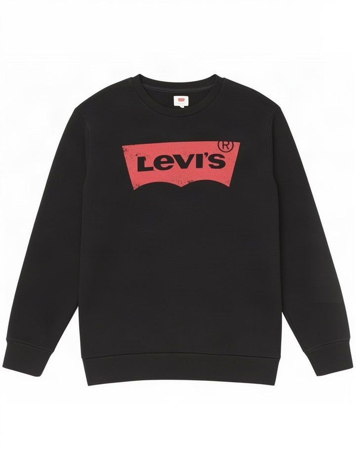 Levi's Graphic Sweatshirt Jumper Large Homme Noir Coton