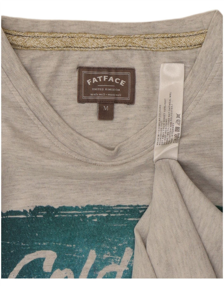 Fat Face T-Shirt Graphique Homme Gris Moyen Coton
