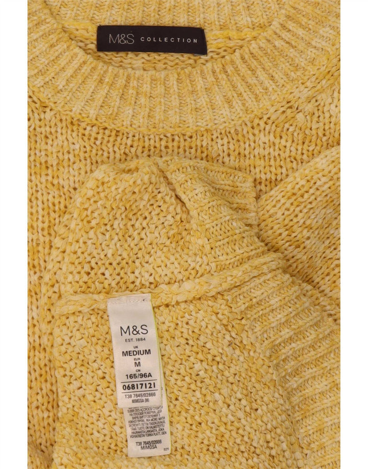 Marks & Spencer Pull à col rond pour femme UK 14 Jaune moyen