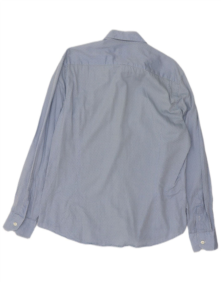 Massimo Dutti Chemise Homme Taille 43 Grand Bleu Taché