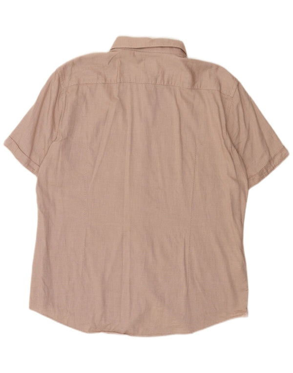 Hugo Boss Chemise à manches courtes XL en coton à pois rose