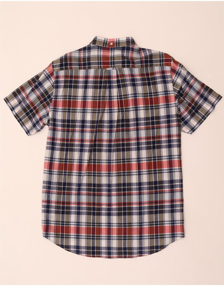 Gant Chemise à manches courtes pour homme Taille 41/42 16 1/2 Grand carreaux multicolores