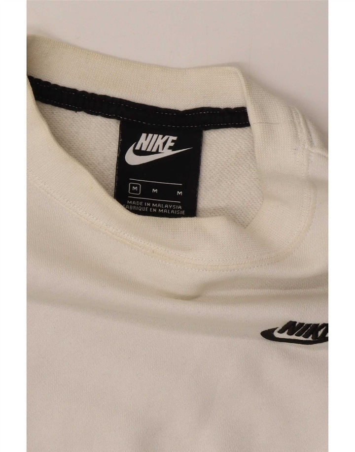 Nike Womens Crop Sweatshirt Jumper UK 14 Medium Noir Colorblock