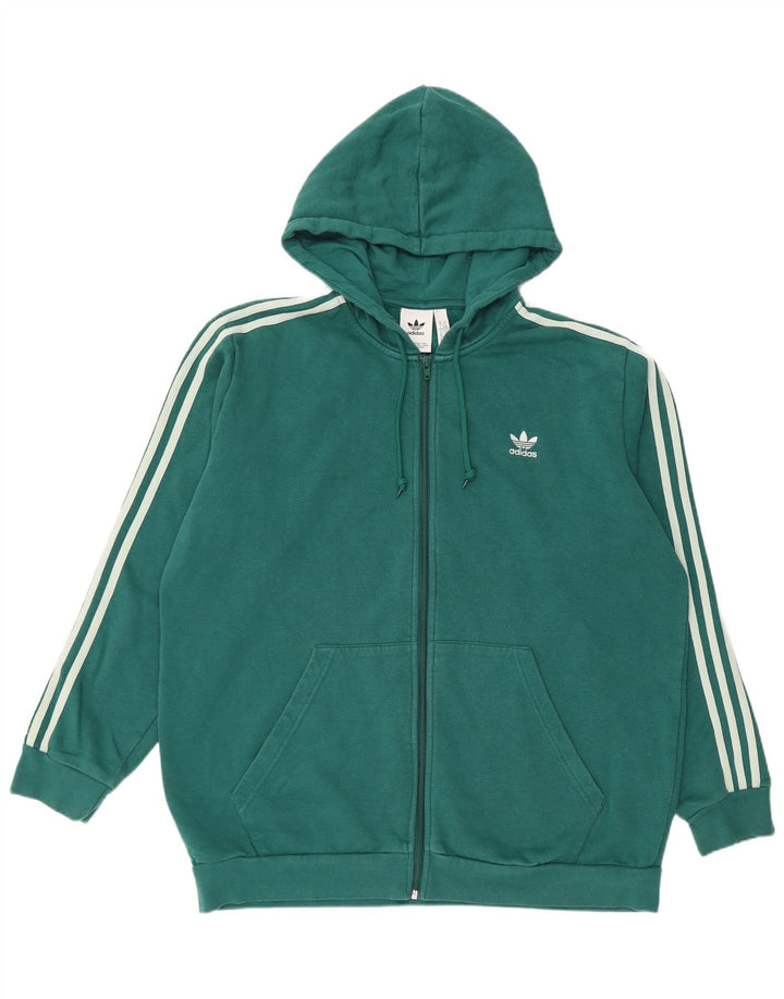 ADIDAS Pull à capuche zippé pour homme XL en coton vert
