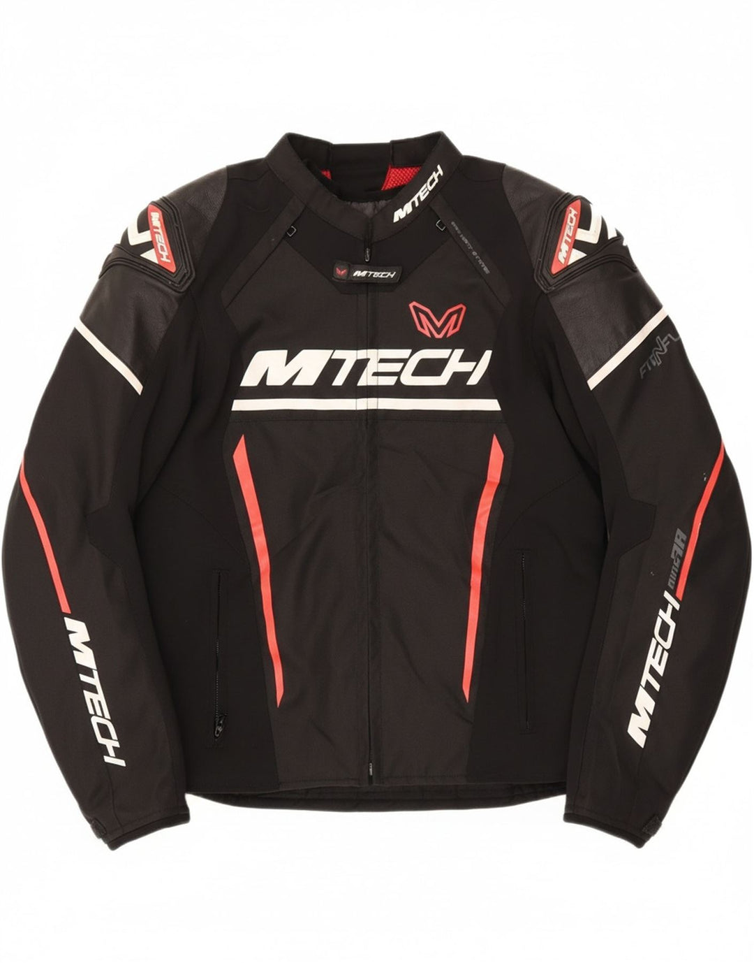 M TECH Womens Graphic Racer Jacket UK 16 Large Black Colourblock Polyester