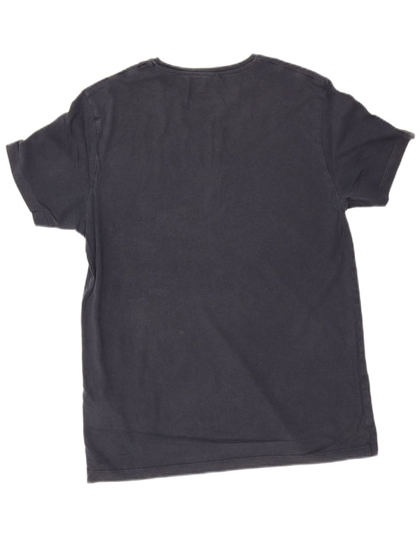 Timberland Mens Slim Fit Graphic T-Shirt Top Petit Bleu Marine Coton