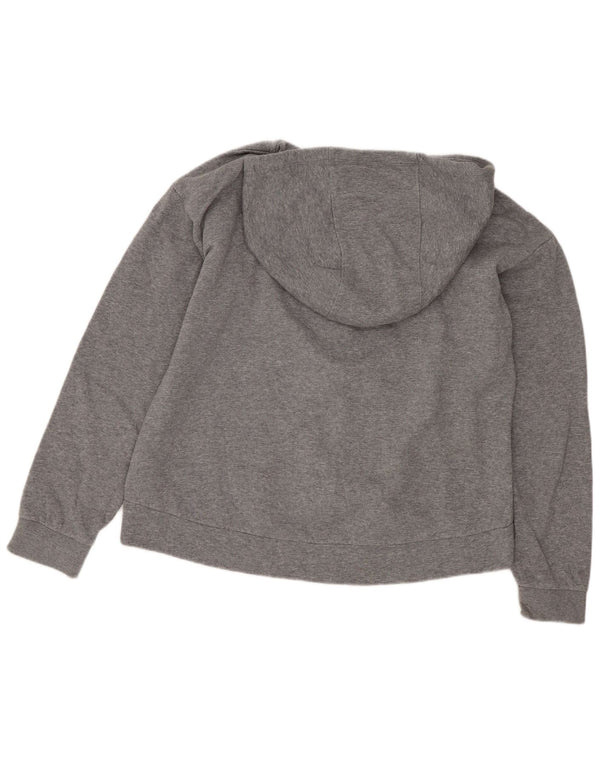 Nike Pull à capuche zippé coupe standard pour fille 13-14 ans XL Gris Coton