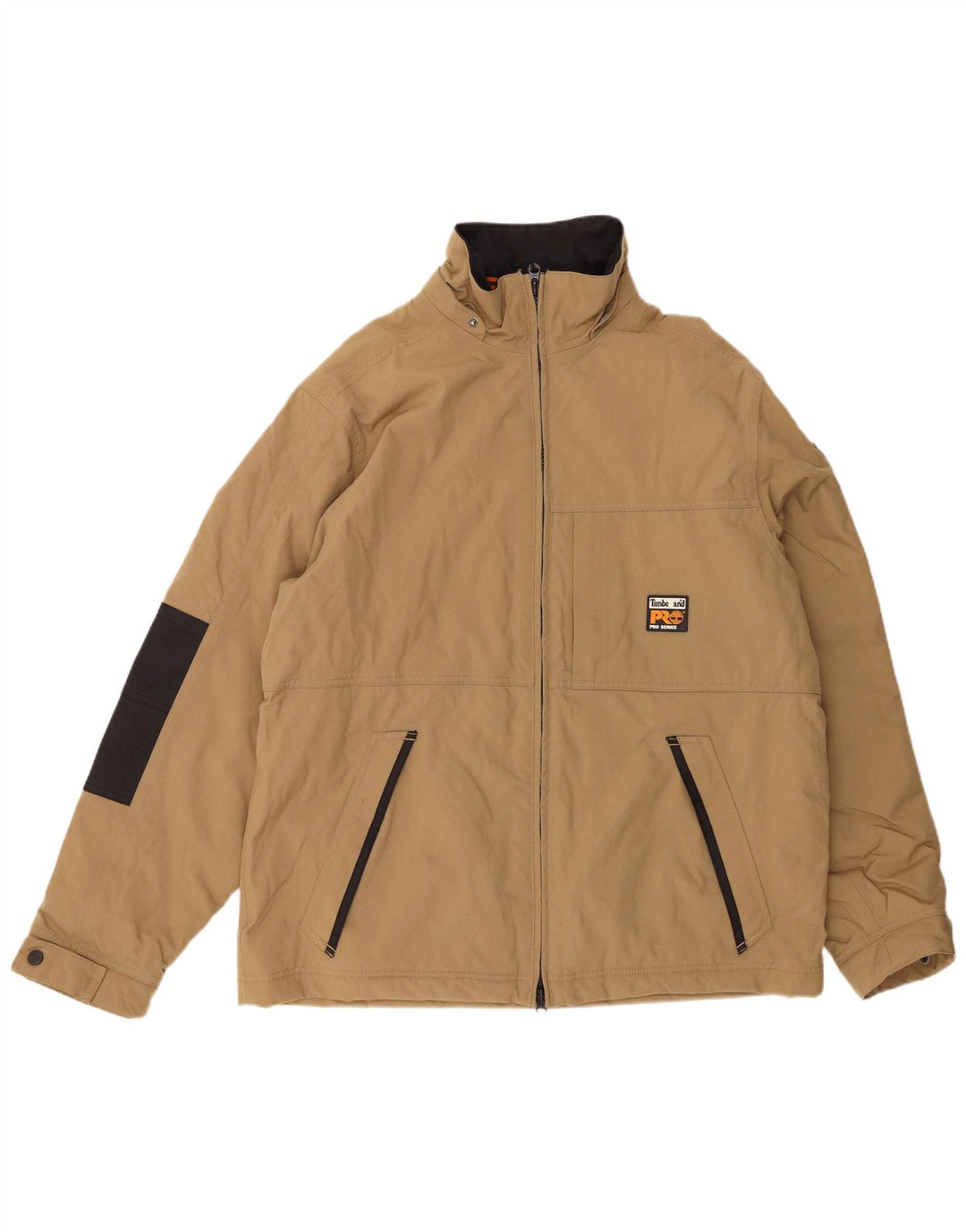 Timberland Veste Bomber Homme UK 40 Large Beige Colorblock Polyamide