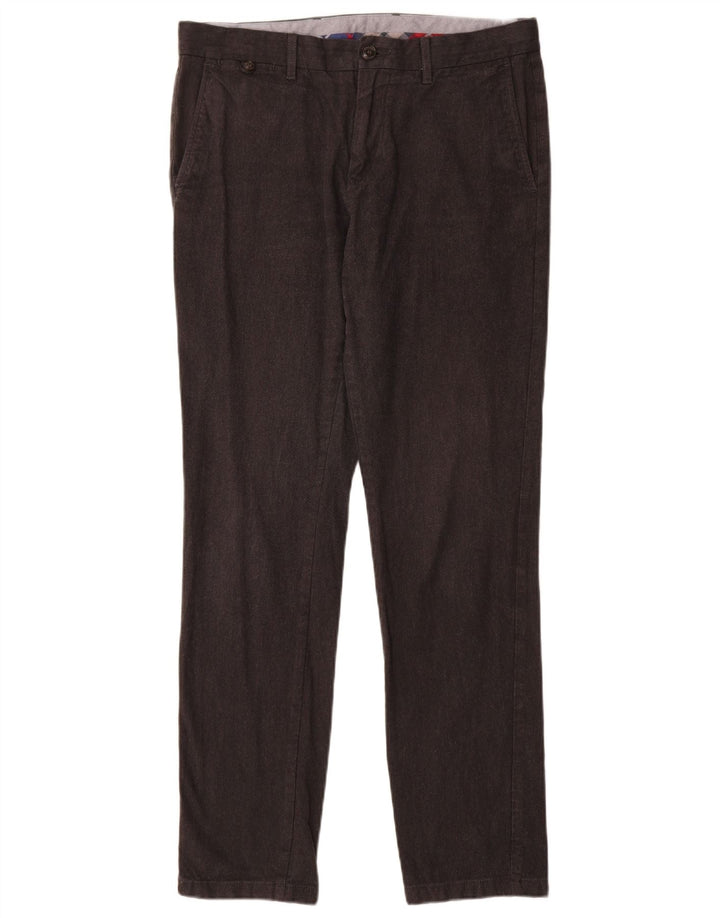 TOMMY HILFIGER Pantalon Chino Slim Homme W32 L32 Gris Coton