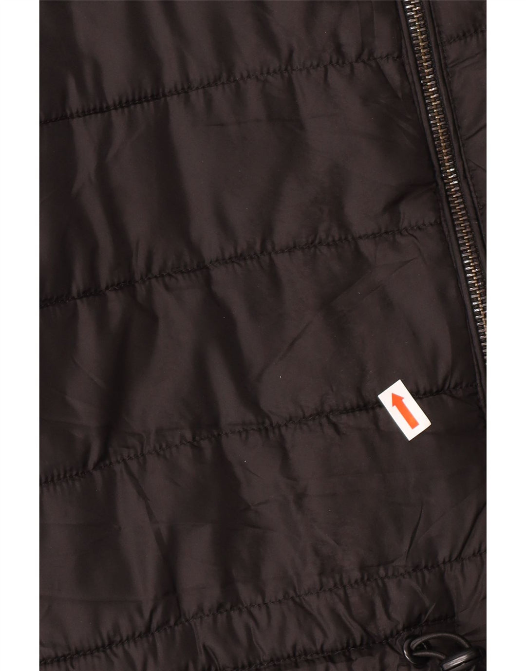 ZARA Veste matelassée à capuche pour femme UK 10 Small Noir Polyester