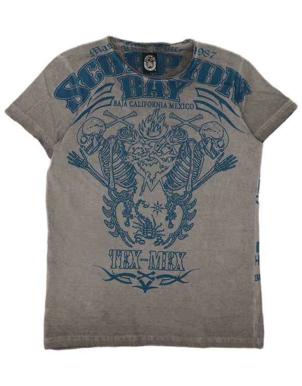 Scorpion Bay T-Shirt Graphique Garçon 12-13 Ans XL Gris Coton