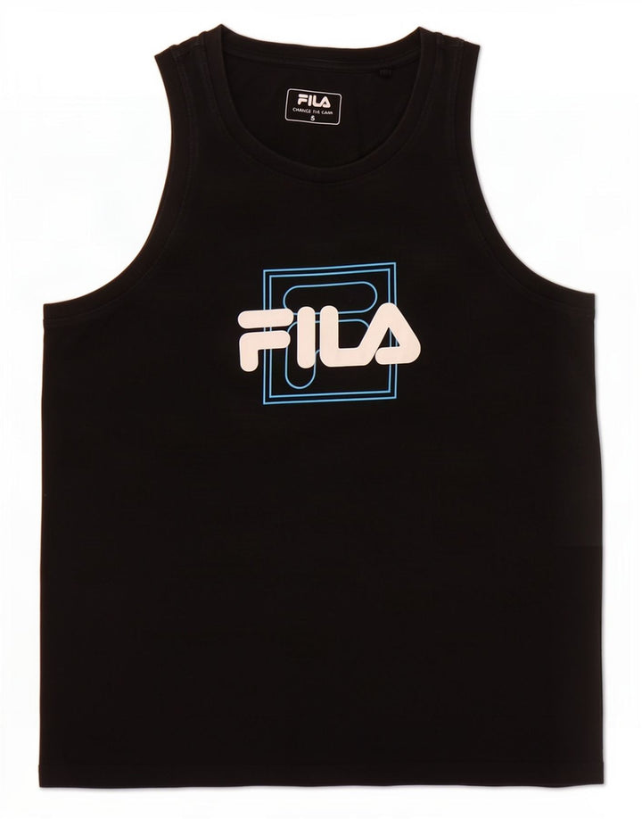 Fila Débardeur graphique pour femme UK 10 Small Noir