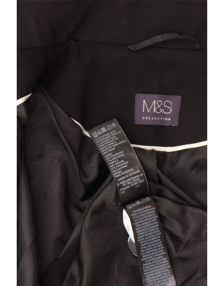 Marks & Spencer Veste Bomber Femme UK 14 Large Gris Moucheté Polyester