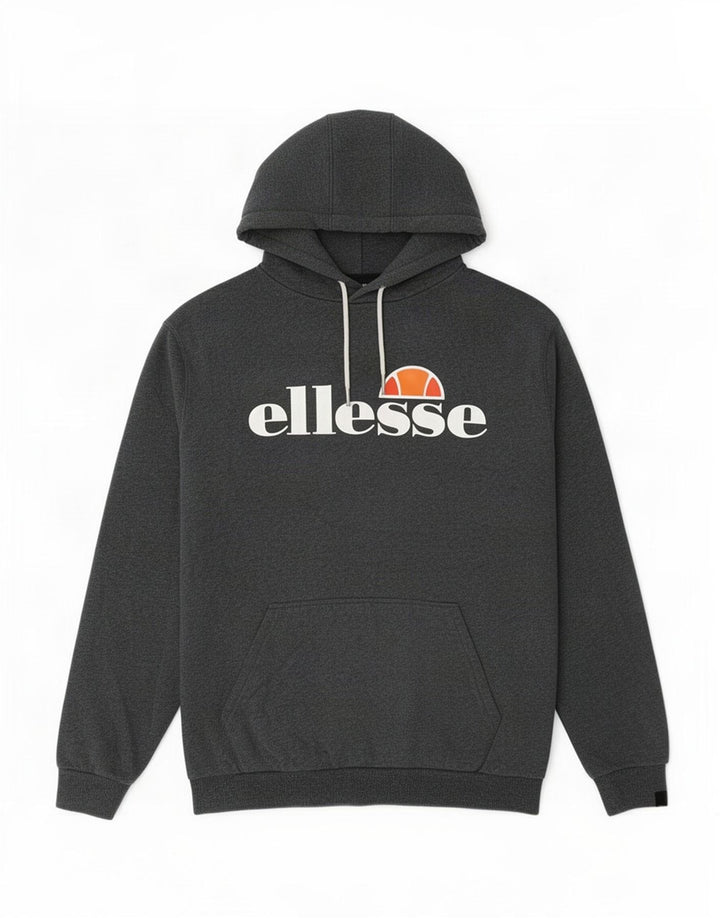 Ellesse Pull à Capuche Graphique Homme Gris Moyen Coton