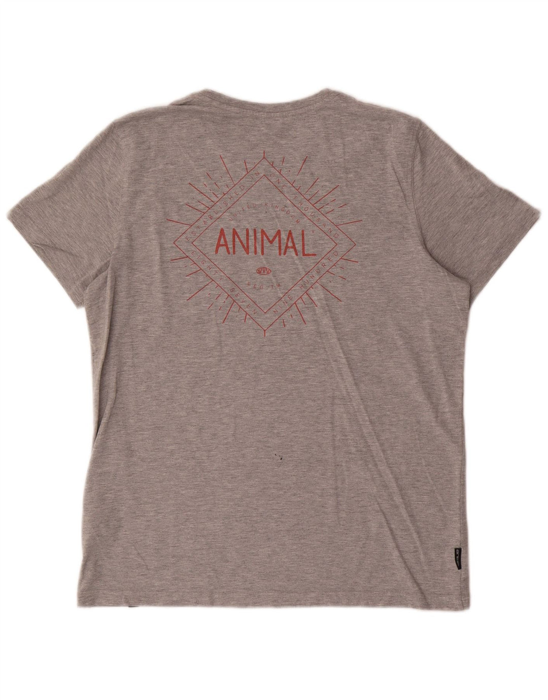 Animal T-Shirt Graphique Homme Gris Moyen Coton