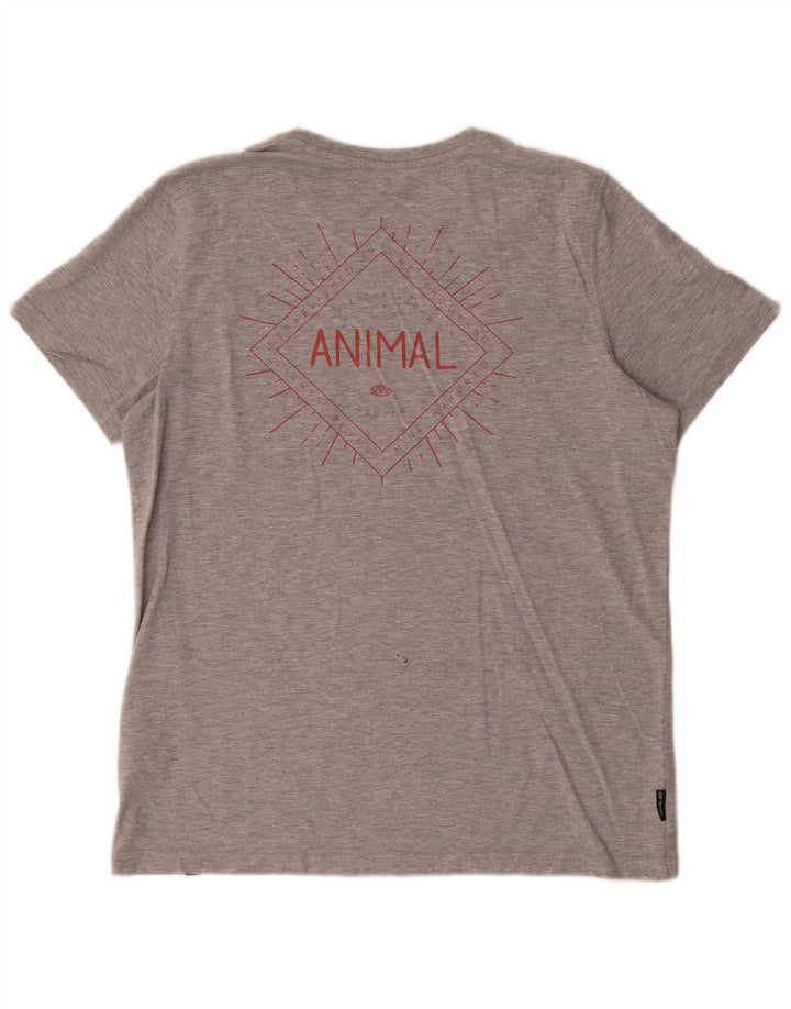 Animal T-Shirt Graphique Homme Gris Moyen Coton