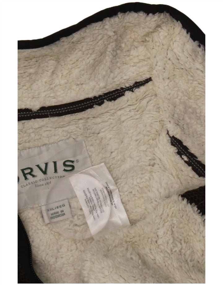 Orvis Sweat-shirt à col zippé pour homme 1/4 Zip 2XL Marron Polyester