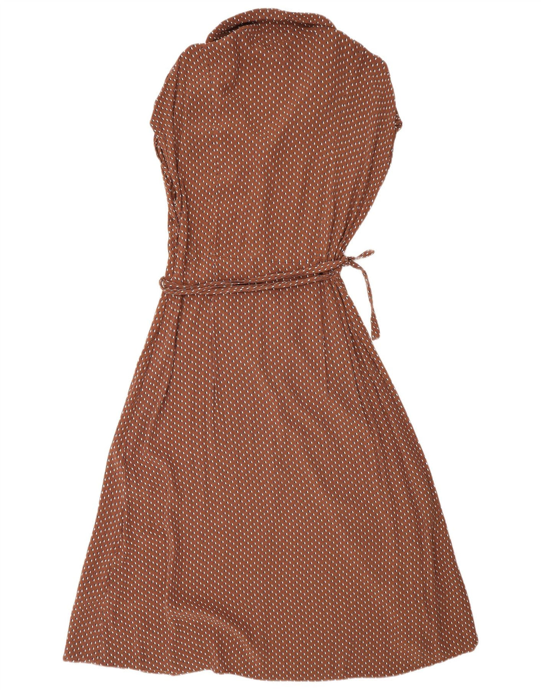 Next Robe portefeuille longue pour femme UK 44 Viscose géométrique marron moyen